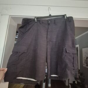 Lee Black Men's Dress Shorts with Subtle Pinstripe